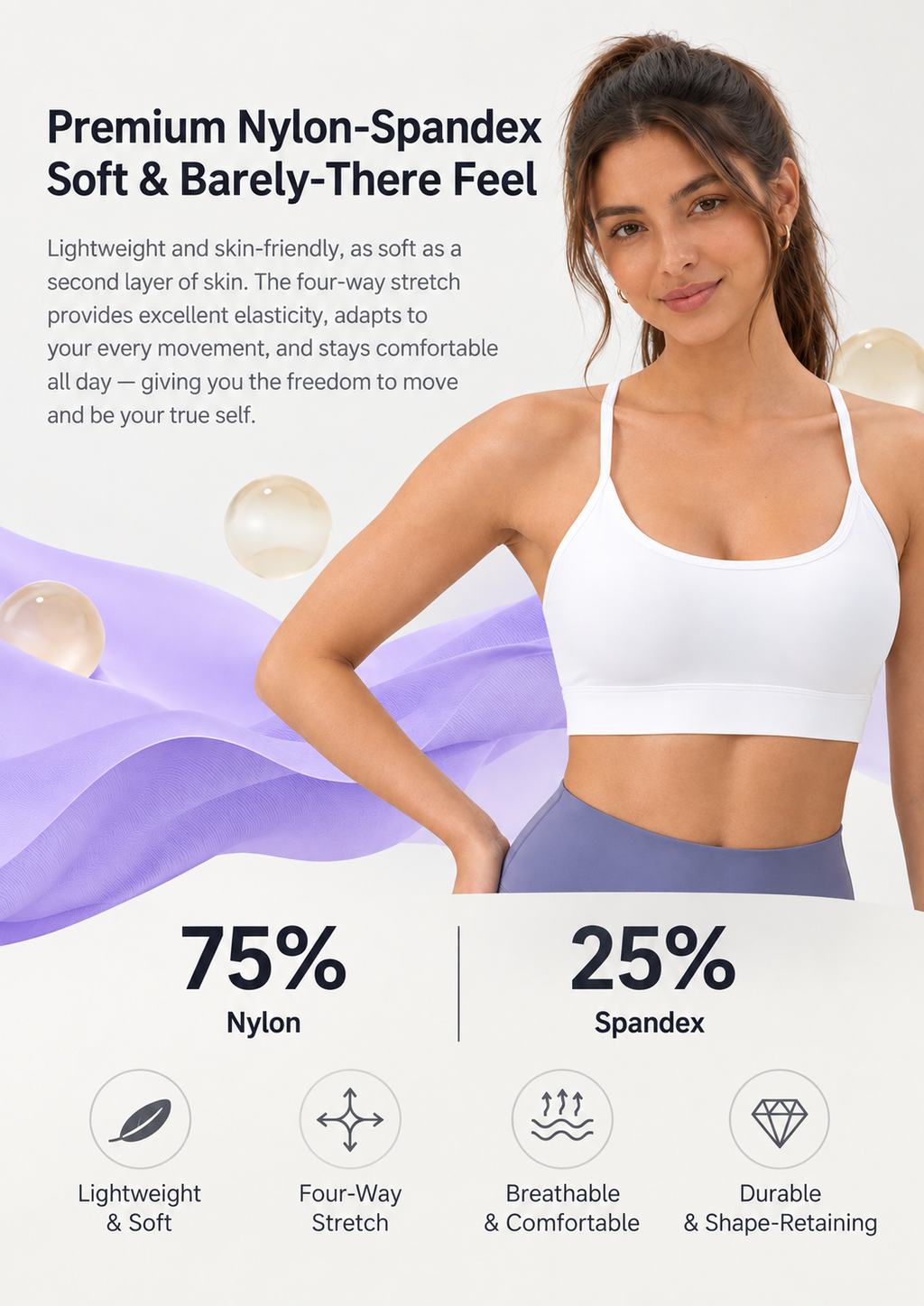 Soft Support Y-Back Sports Bra