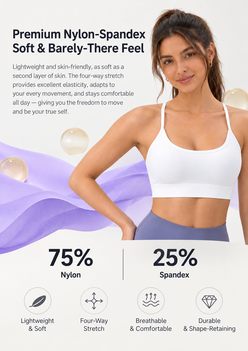 Soft Support Y-Back Sports Bra