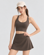 Color-Block Yoga Tank Top with Built-In Bra Cups